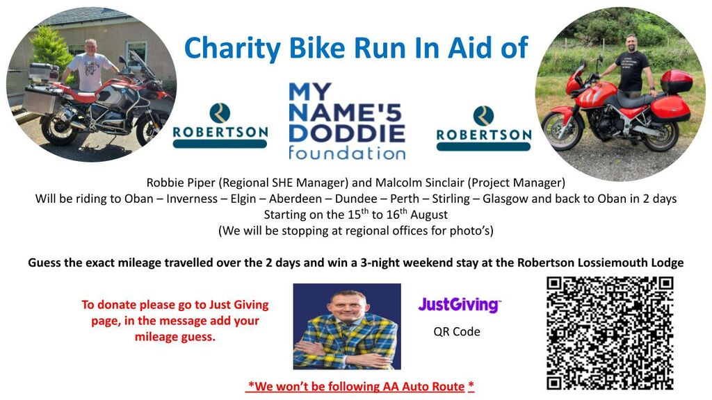 Robertson Construction Group's Charity Bike Run